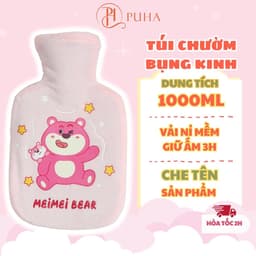 Thumbnail Túi chườm nóng đau bụng kinh PH PUHA 1000ml giữ nhiệt 3h, mẫu cute 1