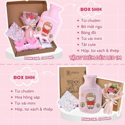 Thumbnail Combo quà tặng người yêu có túi chườm nóng PUHA 1000ml và 4 món phụ kiện dễ thương 2