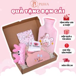 Thumbnail Combo túi chườm bụng kinh PUHA 1000ml sưởi ấm giữ nhiệt, trườm nóng hỗ trợ giảm đau cho bạn nữ, món quà tặng người yêu 1