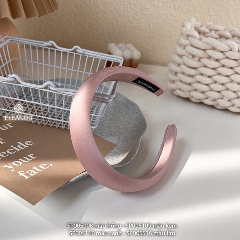 Ảnh Băng đô cài tóc nữ Eleanor Accessories thiết kế trơn màu sắc đơn giản phụ kiện tóc bờm tóc 5108 2