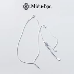 Thumbnail Dây chuyền bạc nữ Miêu Bạc Classic đính đá trắng chất liệu bạc 925 thời trang phụ kiện trang sức D400374x 3