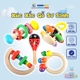Thumbnail Đồ Chơi Gỗ Benrikids Xúc Xắc Lục Lạc Phát Âm Thanh Cho Trẻ Sơ Sinh 1