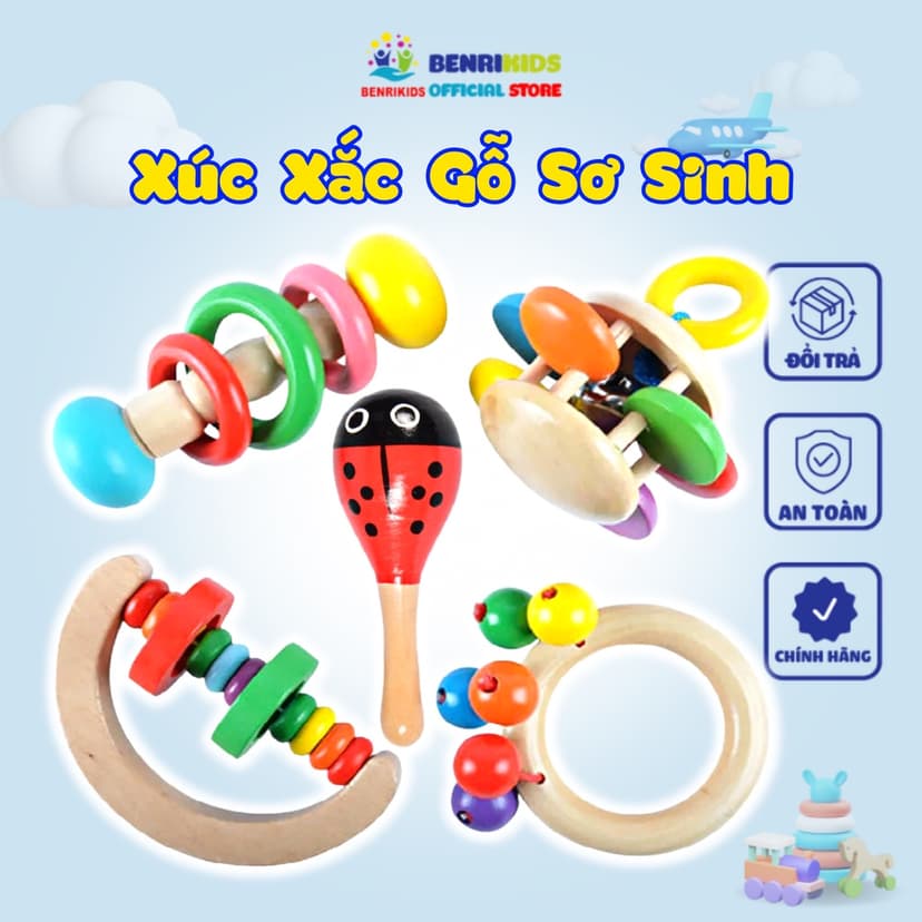 Ảnh Đồ Chơi Gỗ Benrikids Xúc Xắc Lục Lạc Phát Âm Thanh Cho Trẻ Sơ Sinh 1