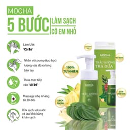 Thumbnail Dung Dịch Vệ Sinh Trầu Không Trà Dứa Mocha, Dạng Bọt Tự Nhiên Siêu Dày Siêu Mịn Đầu Tiên Và Độc Quyền 4