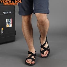 Thumbnail Sandal nam Vento quai chéo NV65B màu đen | Vento  NV65 SD65 2