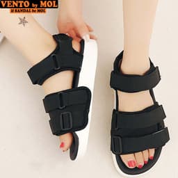 Thumbnail Sandal nam nữ unisex Vento quai ngang NV1019B màu đen | Vento  NV1019 SD1019 3