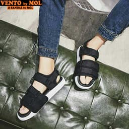 Thumbnail Sandal nam nữ unisex Vento quai ngang NV1019B màu đen | Vento  NV1019 SD1019 4