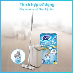 Thumbnail Bông Lau Thay Thế MyJae Sợi Microfiber Dành Cho Cây Lau Nhà Tự Vắt 2 Ngăn 33cm x 12cm 3
