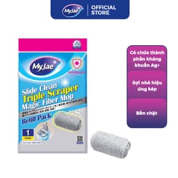 Thumbnail Bông Lau Thay Thế MyJae Sợi Microfiber Dành Cho Cây Lau Nhà Tự Vắt 2 Ngăn 33cm x 12cm 1