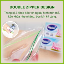 Thumbnail Túi zip đựng thực phẩm hai đường kéo PE MyJae, đáy đứng trong suốt, bảo quản thực phẩm 3