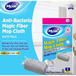 Thumbnail Bông lau thay thế cho cây lau nhà sợi Microfiber tự vắt kháng khuẩn và cây lau nhà tự vắt phun sương MyJae 2