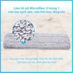 Thumbnail Bông lau thay thế cho cây lau nhà sợi Microfiber tự vắt kháng khuẩn và cây lau nhà tự vắt phun sương MyJae 3