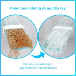 Thumbnail Bông lau thay thế cho cây lau nhà sợi Microfiber tự vắt kháng khuẩn và cây lau nhà tự vắt phun sương MyJae 4