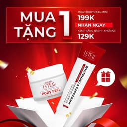 Thumbnail Peel body zise mini dùng thử 50gr, dưỡng trắng, mờ thâm - LE'PEAU kèm quà tặng soap khóm 2