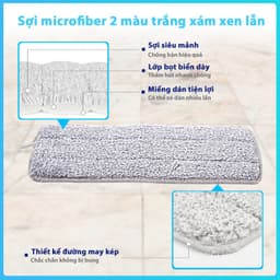 Thumbnail Bông Lau Thay Thế MyJae Sợi Microfiber Dành Cho Cây Lau Nhà Tự Vắt 2 Ngăn 33cm x 12cm 4