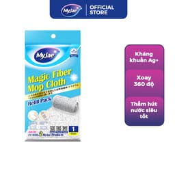 Thumbnail Bông lau thay thế cho cây lau nhà sợi Microfiber tự vắt kháng khuẩn và cây lau nhà tự vắt phun sương MyJae 1