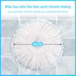 Thumbnail Bông Lau Thay Thế MyJae Dạng Tròn Dành Cho Cây Lau Nhà Xoay 360 Độ 3