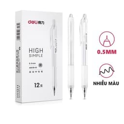 Thumbnail Bút gel bấm deli mực đen ngòi 0,5mm luyện viết chữ trung-nhật-Hàn 1