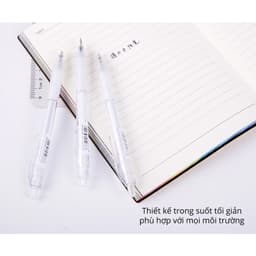 Thumbnail Bút gel bấm deli mực đen ngòi 0,5mm luyện viết chữ trung-nhật-Hàn 3