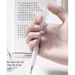Thumbnail Bút gel bấm deli mực đen ngòi 0,5mm luyện viết chữ trung-nhật-Hàn 2
