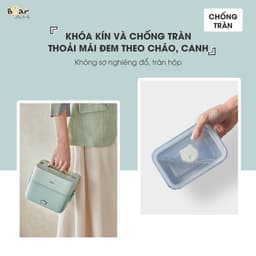 Thumbnail Hộp Cơm Cắm Điện Bear 2 Tầng 3 Ngăn Dung Tích 1.2L Hâm Nóng Nấu Cơm Hộp Cơm Giữ Nhiệt Hộp Cơm Văn Phòng Cắm Điện HC12L 2
