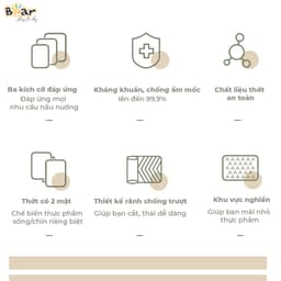 Thumbnail Thớt Bear Cao Cấp Chống Khuẩn Chất Liệu An Toàn Bề Mặt Chống Trượt Dễ Vệ Sinh Dùng Nhà Bếp CX-E0023 2