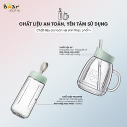 Thumbnail Máy Xay Sinh Tố Cầm Tay Bear Dung Tích 600ml Máy Xay Sinh Tố Mini Cầm Tay Máy Say Sinh Tố 3 Cối Máy Say Hoa Quả  D04A1 2