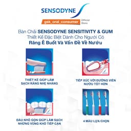 Thumbnail Bàn chải đánh răng SENSODYNE Sensitive & Gum với lông bàn chải mềm, giúp làm sạch răng nhẹ nhàng và bảo vệ nướu 3