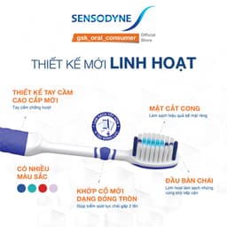 Thumbnail Bàn chải đánh răng SENSODYNE Repair & Protect Extra Soft với cổ bàn chải linh hoạt, lông mềm, sạch sâu 4