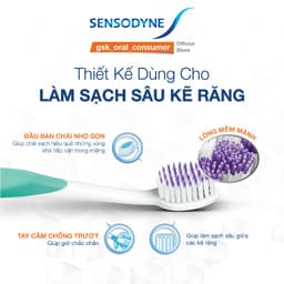 Thumbnail Bàn chải đánh răng SENSODYNE Deep Clean Soft thiết kế với lông bàn chải mềm, nhỏ, giúp làm sạch sâu kẽ răng 2