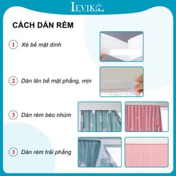 Thumbnail Rèm cửa dán tường chống nắng, rèm cửa dán trang trí cửa sổ - phòng khách dễ dàng lắp đặt không khoan đục 3