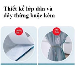 Thumbnail Rèm cửa dán tường chống nắng, rèm cửa dán trang trí cửa sổ - phòng khách dễ dàng lắp đặt không khoan đục 2