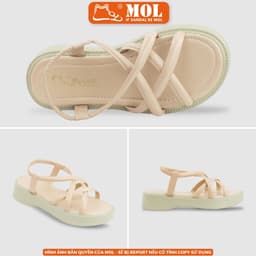 Thumbnail Sandal nữ đế bánh mì cao 4cm quai chéo hiệu MOL HM11 2