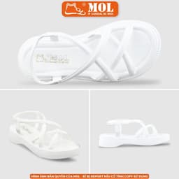 Thumbnail Sandal nữ đế bánh mì cao 4cm quai chéo hiệu MOL HM11 4