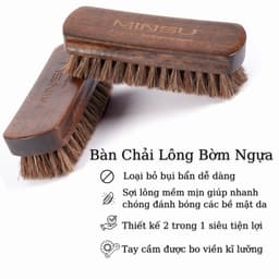 Thumbnail Bàn Chải Đánh Giày Lông Ngựa Cao Cấp MINSU M2414 Chuyên Dùng Vệ Sinh Giày Sneaker, Giày Da Lộn, Nubuck - Loại Lớn 4