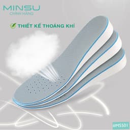 Thumbnail Lót Giày Thể Thao Sneaker Độn Đế Tăng Chiều Cao Nam Nữ MINSU M5501 Đệm Nâng Cao Chân Khử Mùi Thoáng Khí Chống Hôi Chân 4