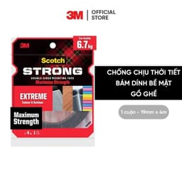 Thumbnail Băng keo hai mặt 3M™ Scotch®, siêu dính, độ bền cao, dính tốt trên bề mặt được sơn, 1 cuộn, Dùng trong nhà và ngoài trời 1