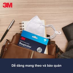 Thumbnail Combo Khẩu Trang 3M™ 9513 đạt chuẩn KN95, Ngăn ngừa bụi mịn PM2.5 Trắng/Đen 4