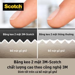 Thumbnail Băng keo hai mặt 3M™ Scotch®, siêu dính, độ bền cao, chống tia UV, kéo nhẹ nhàng, 1 cuộn, Dùng trong nhà 4