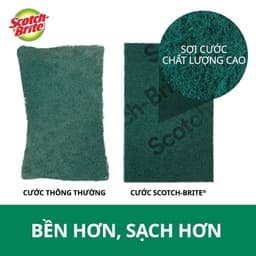 Thumbnail Cước rửa chén siêu sạch 3M™ Scotch-Brite®, sợi cước chất lượng cao, gói 5 miếng, 150x100mm 4