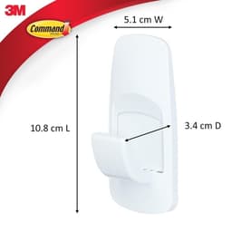 Thumbnail Móc dán tường Jumbo 3M™ Command™, 17004ANZ, độ bền cao, bám cực chắc, chịu lực 3.4kg, vỉ 1 cái, Dùng sắp xếp nhà cửa 3