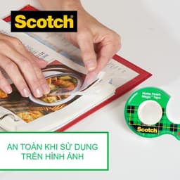 Thumbnail Băng keo đa năng 3M™ Scotch®, trong suốt, dính siêu tốt, viết lên được, 19.05mmx7.62m, Đa năng, sửa chữa các tài liệu 3