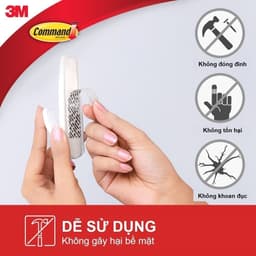 Thumbnail Combo 10 Móc dán tường 3M™ Command™, 17008EXVP, độ bền cao, bám cực chắc, chịu lực 2.2kg, Dùng sắp xếp nhà cửa 3