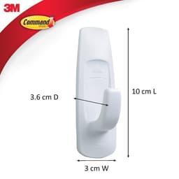 Thumbnail Combo 10 Móc dán tường 3M™ Command™, 17008EXVP, độ bền cao, bám cực chắc, chịu lực 2.2kg, Dùng sắp xếp nhà cửa 4
