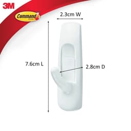 Thumbnail Móc dán tường chịu lực 1.3kg 3M™ Command™, 17001, độ bền cao, bám cực chắc, chịu lực 1.3kg, vỉ 2 cái 2