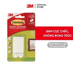 Thumbnail Bộ 8 Miếng dán treo tranh 3M™ Command™, 17206, độ bền cao, bám cực chắc, tải trọng 5.4kg, Dùng treo tranh 2