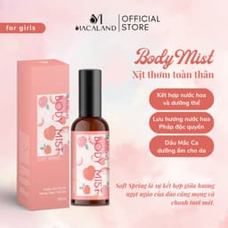 Thumbnail Body Mist đào Soft Spring MACALAND 20ml/100ml hương trái cây đào ngọt ngào tươi mát 2