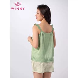 Thumbnail Bộ mặc nhà áo hai dây, quần đùi Winny 1MNSA23127H 4