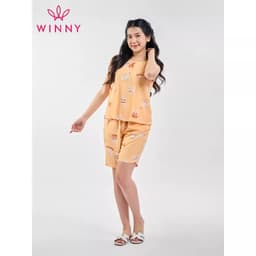 Thumbnail Bộ Mặc Nhà WINNY Kiểu Sát Nách Quần Ngố Đùi 2MNLA23045S 2