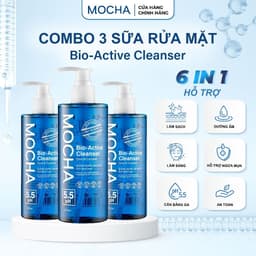 Thumbnail Combo 3 Sữa Rửa Mặt Mocha Bio Active Cleanser 300ml Dịu Nhẹ Lành Tính, Cho Da Dầu Mụn Nhạy Cảm 2